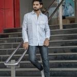 Khadi linen white shirt