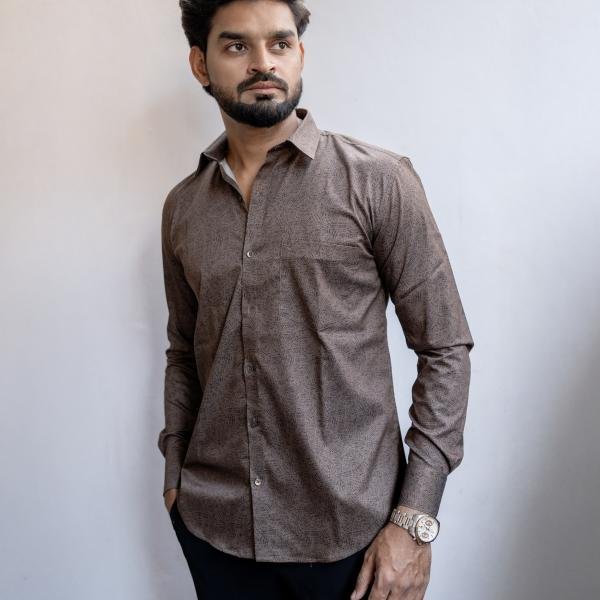 Elevated Golden Black printed shirt
