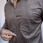 Elevated Golden Black printed shirt