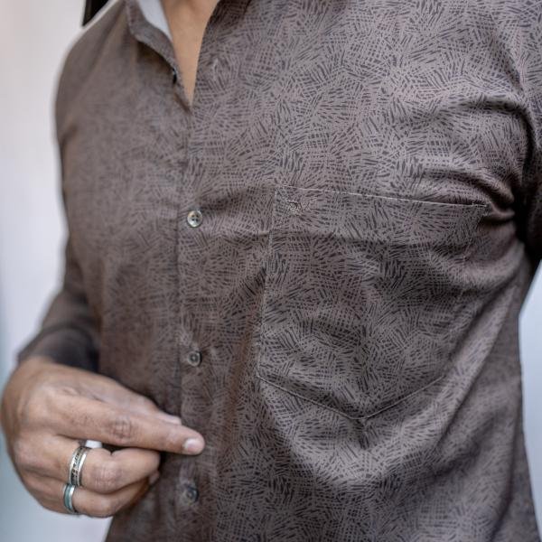 Elevated Golden Black printed shirt